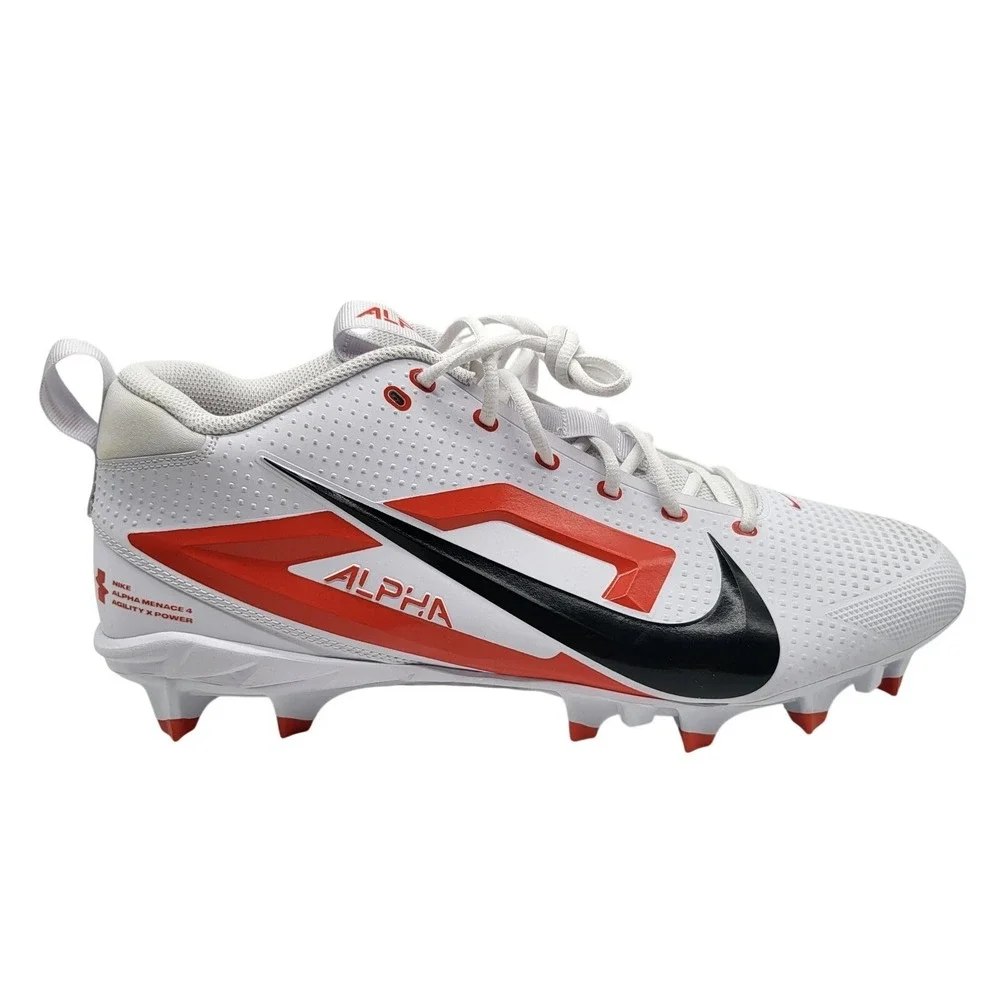Nike Alpha Menace 4 Men 13 White‎ Red Football Cleats FZ7703-103